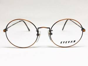 希少《 Dead Stock / Old Model 》80s 90s デッド【 EYEVAN アイヴァン 913 アンティークゴールド 丸眼鏡 日本製 ビンテージ ケース 】