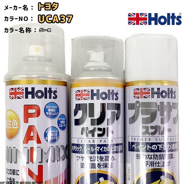 holts ペイントスプレー トヨタ UCA37 グレーM ホルツ MINIMIX クリアスプレー プラサフ ホワイトスプレー セット
