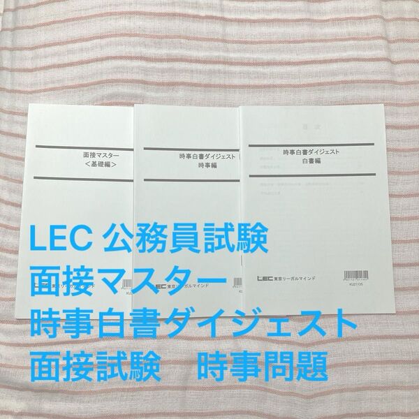 LEC 公務員試験 面接マスター 時事白書ダイジェスト 面接試験 時事問題