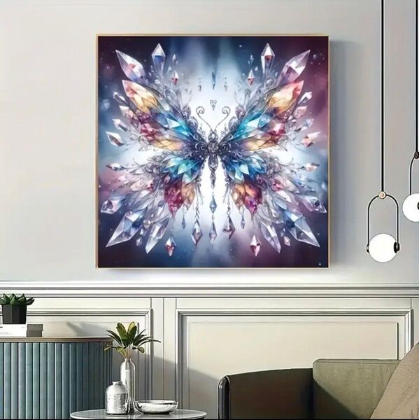 no7 3Dダイアモンドアートキット 蝶 20×20