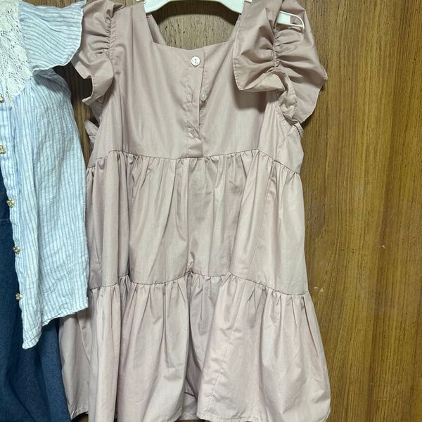 ワンピース ノースリーブ ピンク 女児 女の子 夏服 120cm