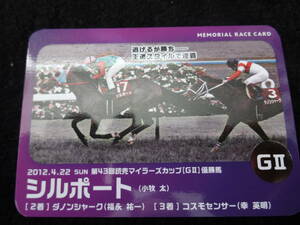 JRA シルポート マイラーズカップ(小牧太騎手) メモリアルレースカード 京都競馬場