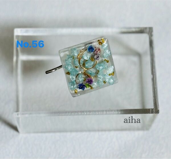 レジンアクセサリー ポニーフック 花 ハナ