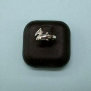 ★ Слишком кольцевое серебро дельфин морской свинья 2 Ведущее кольцо кольца серебристое 925 ★