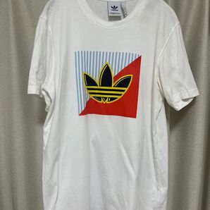 adida 半袖 tシャツ 白 Lサイズ