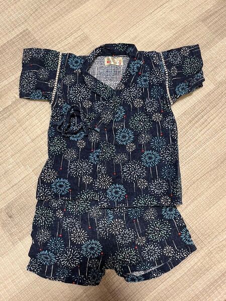 甚平 花火柄 90センチ