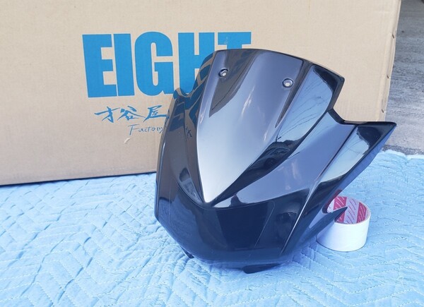 ノジマ│Z1000 レプリカKIT ライトカバー(レース)│KSR110│FRP製 黒ゲル 未塗装│ビキニカウル