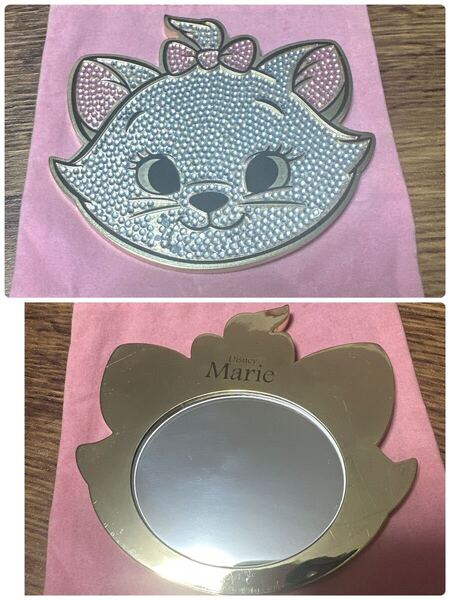 ディズニー購入 おしゃれキャット マリーちゃん ビジューダイカットミラー 手鏡