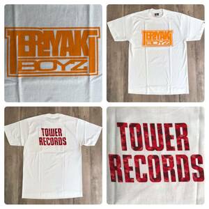 ★新品★ tower records × teriyaki boys Tシャツ Mサイズ a bathing ape bape エイプ ベイプ テリヤキボーイズ pharrell camo 非売品