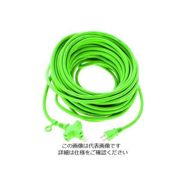 ★送料無料34★トラスコ中山 TRUSCO 3個口ソフトタイプ延長コード 10m グリーン 緑