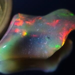 【L72】天然セミブラックオパール磨き原石 新品 エチオピア産 約3.22ct