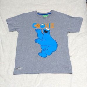 セサミストリート COOKIE 半袖Tシャツ グレー