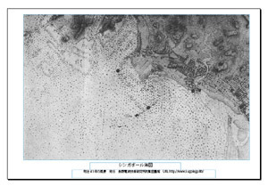 即落,明治復刻絵ハガキ,シンガポール海図、1枚組,明治41年の風景,シンガポール