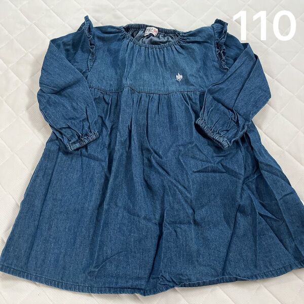 ポロベビー 長袖ワンピース 100
