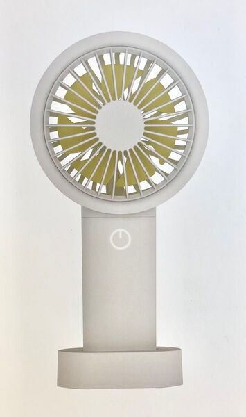 【未使用】ハンディファン 2way ホワイト 携帯扇風機 手持ち 卓上 USB扇風機 充電式 5〜18時間使用可 4000mAh