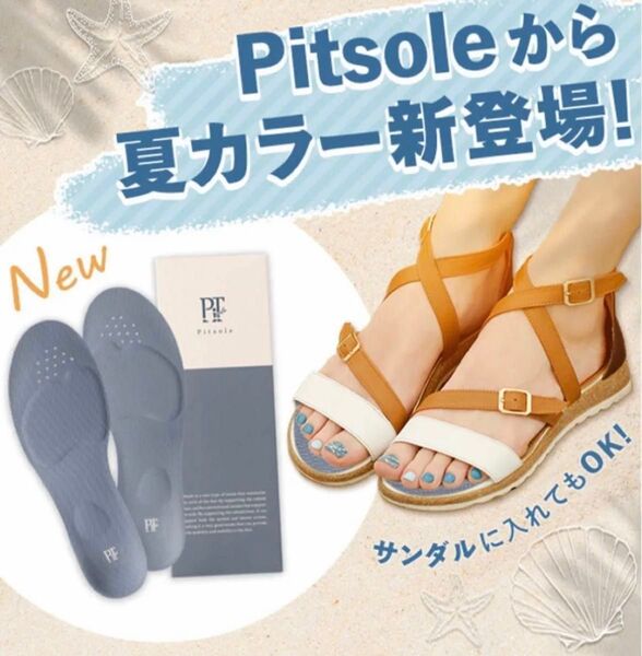 ピットソール Pitsole インソール 中敷き 正規品 L アッシュブルー