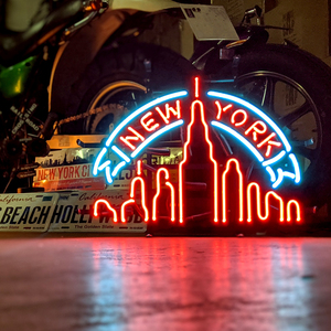 * complete shop specification seriousness ...! american neon autograph (40×52cm ) New York neon signboard american bar neon tube Broad way 