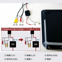 24V LED液晶モニター 14インチ フリップダウンモニター LEDバックライト FullHD 1080p HDMI 接続 SDカード USBメモリ ブルー LEDルーム_画像6