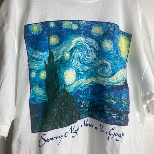 90s Vincent van Gogh 星月夜 Tシャツ