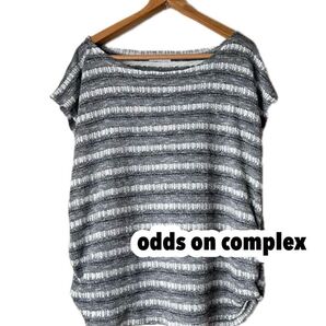 オッズオンコンプレックス odds on complex 半袖 ニット ストライプ 女性 レディース ファッション ボーダー