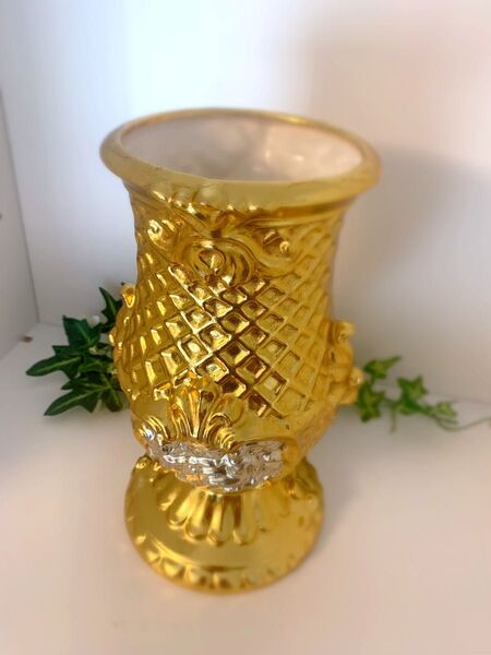 洋風ゴールド陶器花瓶