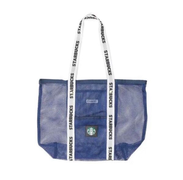 スターバックス メッシュトートバッグ 限定品 ネイビー