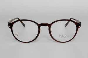 【未使用・新品】NIK03 ニックゼロスリー ナイロール ブラウンデミ/マッド NK482 C-K1 48□22 135 MADE IN ITALY