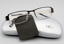 【未使用・新品】NIK03 ニックゼロスリー メタル フルリム ブラック NK615 C-3 52□18 135 MADE IN ITALY_画像10