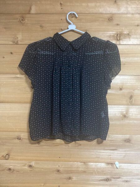 EASTCOAT ブラウス 半袖シャツ トップス 半袖 花 透け感