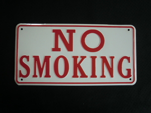 USA number plate size NO SMOKING