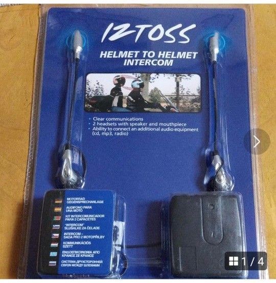 新品未開封! バイクインカム マイク 通信機 イヤホン ハンズフリー 二人乗り