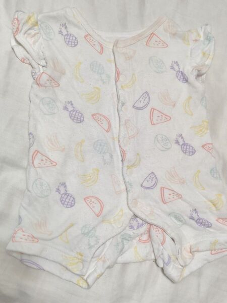 最安値 ブリーズ ロンパース 半袖 フルーツ 可愛い フリル baby ベビー ボディスーツ