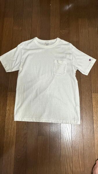 【Champion】USAコットン ポケット付きクルーネックTシャツ