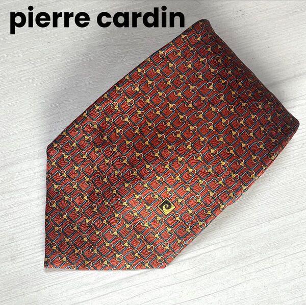 美品 pierre cardin ピエールカルダン シルク ネクタイ ブラウン