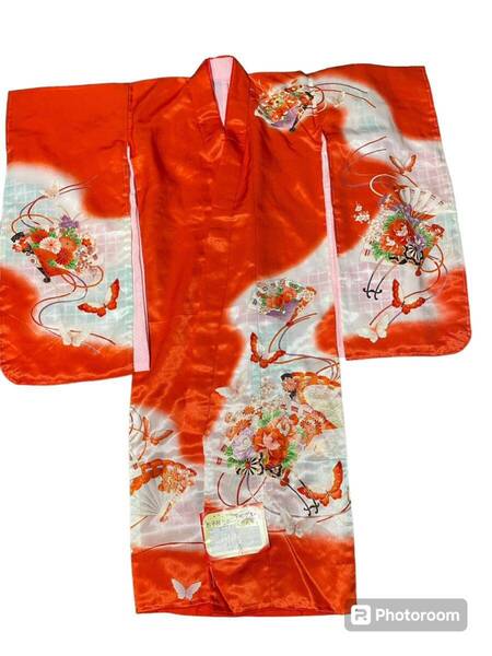 新品未使用 セット 長襦袢付き 団扇 腸 七五三 女の子 着物