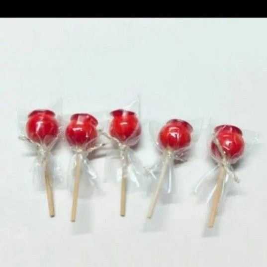 ミニチュア りんご飴 5本セット ドールハウス