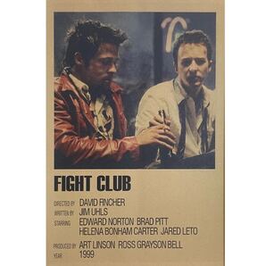 485A3 ファイトクラブ 映画 ポスター ブラッド・ピット レトロ クラフト