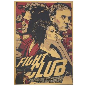 K507A3 ファイトクラブ 映画 ポスター ブラッド・ピット レトロ クラフト