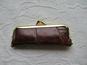  handmade real leather made seal case ( seal inserting ) type pushed . tea color 