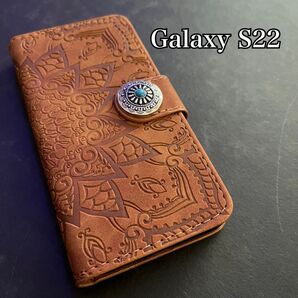 GalaxyS22 レザーケース 手帳型 手帳型ケース