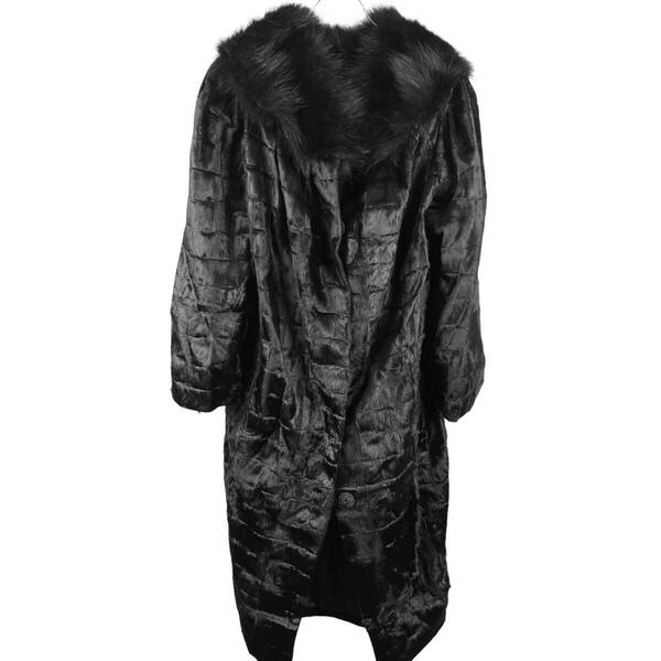 【20%OFF】GIAMBATTISTA VALLI (ジャンバティスタ・ヴァリ) Fur Collar Goat Fox Long Coat (black)