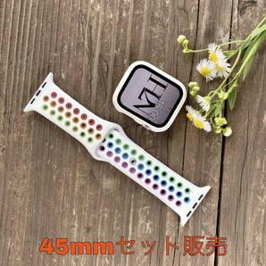 アップルウォッチ7スポーツバンド カバーケース45mm GPSモデル スポーツバンド