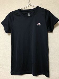 美品★adidas CLIMA LITE素材Ｔシャツ 濃紺 サイズＳ