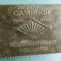 送料無料■ARTBOOK_OUTLET■86-006★VINTAGE REFINED NIPPON CAMPHOR KOBE JAPAN TIN BOX 年代不明 ヴィンテージ ティンカン カンフル剤_画像1