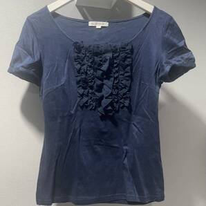 ナラカミーチェNARA CAMICIE半袖Tシャツカットソー紺トップスレディース