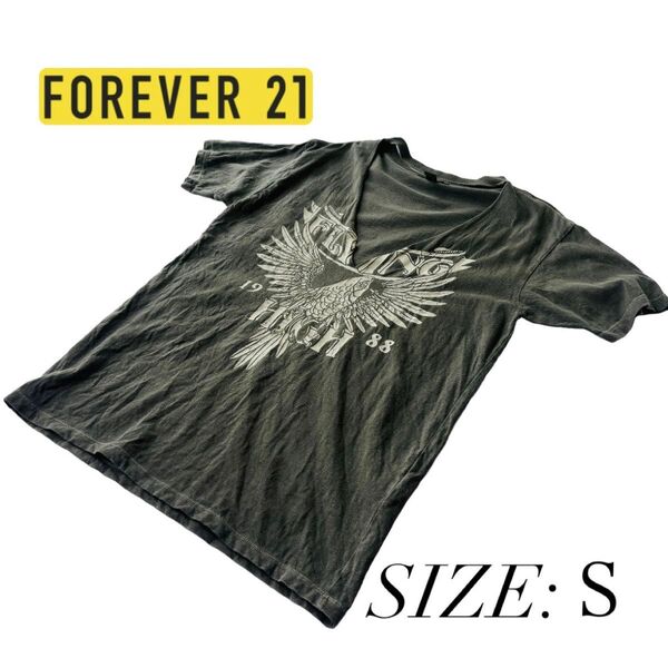 Forever21 Tシャツ sexy 半袖 ヴィンテージ風 色褪せ加工 ラフ 半袖Tシャツ