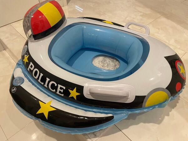ポリス ベビー ボート パトカー 浮き輪 プール 海 ベビーボート 浮き輪 水遊び