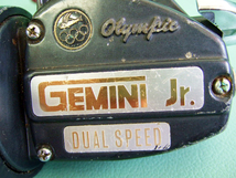 オリムピック釣具 スピニングリール Gemini-Jr だいぶ使い込んでます DUAL-SPEED　アンティーク　レトロ_画像6