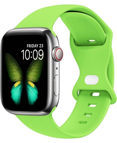 Apple Watch バンド アップルウォッチ バンド スポーツバンド (アップルグリーン, 38/40mm S/M)