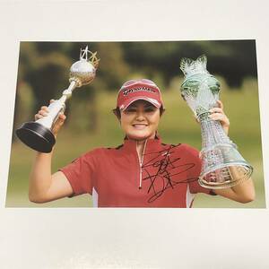 LPGA●女子ゴルフ 諸見里しのぶ 直筆サインフォトA